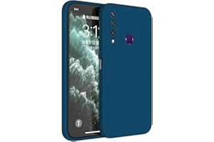 Topme Funda para Huawei Y6p (6.3" Inches) Carcasa Caja Case Estuche, Funda Protectora de Piel de Silicona TPU - Azul Zafiro