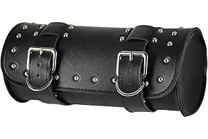 HCmotorku Motorrad Werkzeugtaschen Lenkertasche Satteltasche Gabel Werkzeugtasche Gabelrolle Lauftasche Sissybar Aufbewahrungstasche Leder Universal passend für Harley Yamaha Suzuki Schwarz