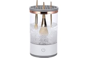COZHYESS Cosmetic Brush Cleaner, Electric Makeup Brush Cleaner, Automatic Makeup Brush Cleaner, Quick Cleaning Machine, Brush Organizer, Beauty Tool, for Girls and Women