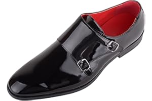 ABSOLUTE FOOTWEAR Herren Schlupfschuhe aus Kunstleder mit Schnalle