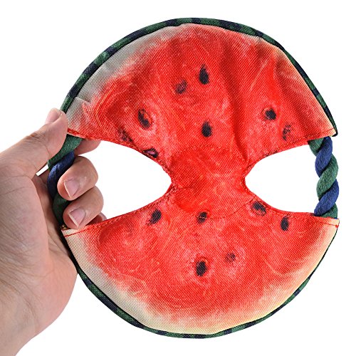 Dog-Plush-Sound-Toy-Puppy-Frisbee-Toy-Cotton-Rope-Watermelon-Throwing-Pet-Dog-Bite-Toys-Teether-by-Awhao