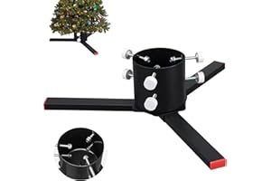 Starbover Weihnachtsbaumständer für lebende Bäume, Christbaumständer Metall für Stämme von von 4-14cm, Tannenbaumständer Weihnachtsbaumhalter Stand für bis zu 7FT lebenden&künstlichen Bäumen, Schwarz