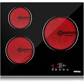IsEasy Ceramic Hob 5500 W, 3 Timer Fires, Extension Zone, 9 Power Levels, Ceramic, Black