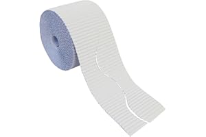 Bright Ideas BI7891 Wellbordüre Schulauslagen Wellpapp-Rolle für Schulaufsteller, weiß, 57mm x 7.5m