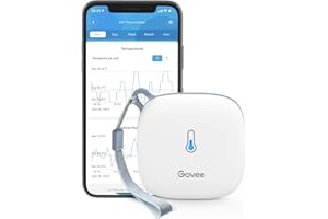Govee WiFi Thermomètre Intérieur Hygromètre, Smart Moniteur de Haute Précision d'Humidité et de Température avec Alerte Notification, compatible avec 2.4GHz WiFi, pour Maison Chambre Frigo Cave Serre