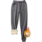 Joligiao Pantaloni della Tuta Termici Donna Pantaloni Sportivi in Pile Termico Pantaloni a Jogger Sportswear Pantaloni de Tut