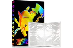 QIFAENY Classeur Carte, Albums pour cartes à collectionner, Titulaire Porte Cartes 4 Poche, Rangements pour cartes, Livre de Protection Cartes, 30 Pages Capacité de 240 Cartes(N2)