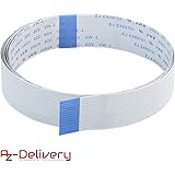 AZDelivery Cavo flessibile/flex cable 100 cm per Raspberry Pi camera per Raspberry Pi 3, Noir cameras e tutti i tipi Raspberry/cams