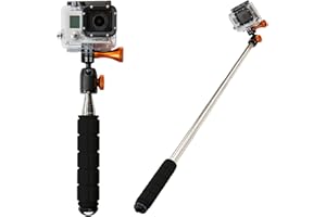 XShot Pro Sports Extendable Selfie Stick Camera Extender for Self Portraits or Elevated Photography, Camcorders, GoPro and all Point and Shoot Compact Cameras