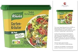 HELEN'S OWN INTERNATIONAL GARDEN Herb SALAD DRESSING Powder Mix – 192g TUB Instant Salad Dressing by KN0RR – Includes INSTRUCTION/RECIPE BOOKLET by Helen’s Own (Unique to this product) KN0RR Gartenkräuter Salatkrönung XL Pack