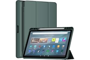 SONLARYIN Smart Trifold Stand Tablet Case with Auto/Sleep, Incompatible with iPad TCL - Hunter Green