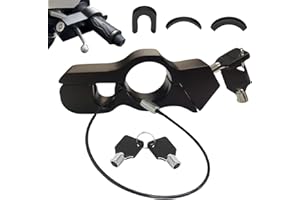 KEUGT Blocco Manubrio Moto,Blocco Freno Antifurto Moto,Blocco del Manubrio Impugnatura Antifurto,Blocco Freno Acceleratore,Lucchetto per Moto,Lucchetto Antifurto per Manubrio Bici Regolabile per Moto e ATV
