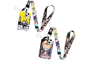 IOSCDH Night-mare Before Christmas Cuello Cordón Cue da, Ksopsdey 2 Piezas Correa del Cuell, Acollador Correa para el Cuello, Colgar al Cuello de Correa del teléfono móvil, Neck Lanyard Ideal para Llaves, US