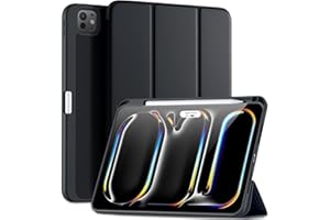 Maledan Cover per iPad PRO 11 Pollici 2024 (M4 5a Generazione) con Portapenne, Protettiva Custodia iPad PRO Case Supporta Apple Pencil PRO/USB-C, Risveglio/Sonno Automatico, Nero