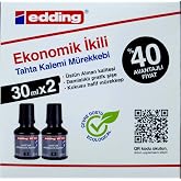 Edding BT 30 beyaz yazı tahtası kalemi yedek m&uuml;rekkep 2'li kutu, kırmızı