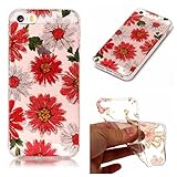 iphone se/5/5s Case, iphone se/5/5s Silicone TPU Transparent Cover, Cozy Hut iphone se/5/5s Luxury Shining Bling Printing Drawing Design Scratch Resistant TPU Bumper Clear Flexible Silicone Back Soft Protective Case Cover for iphone se/5/5s - daisy