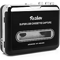 Reshow Lecteur Cassette - Lecteur Cassette Portable pour Capturer la Musique Audio MP3 Via USB - Compatible avec Les…