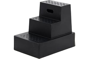 NEDLANDIC Aufstiegshilfe mit 3 Stufen. Schwarz