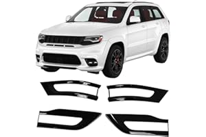 Deror Rücklicht-Einfassungs-Zierleiste 4-teilig, glänzend schwarz, Rücklicht-Abdeckungs-Zierleisten-Ersatz für Jeep Grand Cherokee 2014-2020