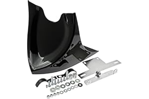 HDBUBALUS Lower Front Chin Spoiler Air Dam Fairing Cover Gloss Black Fit for Harley Fatboy Softail Touring Glide Dyna