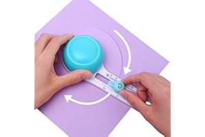 Onlynery Coupe-Papier Circulaire, Rotatif à 360° pour Le Bricolage | découpe Papier pour Impression, Photographie, Papier Kraft pour Amis, Parents, Enfants et Adolescents