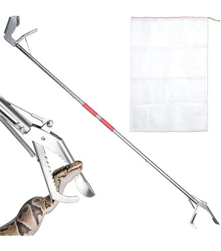 Pinza Per Serpenti 1,5 Metri - Acciaio Inox, Ganasce Seghettate, Pieghevole, Sicurezza - Foto 8