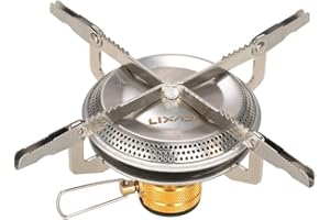 Lixada 3500W Fornelletto a Gas Acciaio Inossidabile Ultraleggero Portatile per Campeggio, Trekking, Backpacking, Cucina