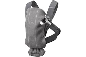 BabyBjörn Porte-bébé Mini, Jersey 3D, Gris foncé
