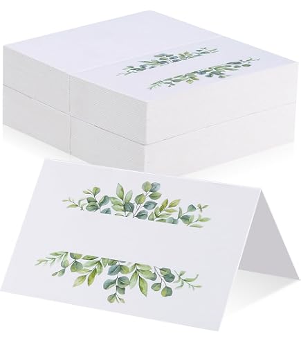 50 Segnaposto Fiori E Foglie - Per Matrimonio, Comunione, Battesimo
