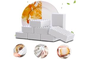 ‎YEAHWHEE Schmutzradierer Schwamm, Radierschwamm Putzschwamm Zauberschwamm Melamin Schwamm, 8 Stück Weiß Reinigungsschwamm Wunderschwamm für Haushalt, Küche, Wand, Bad 10x7x2CM