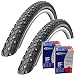 Produktbild Schwalbe Marathon Winter 28" 50-622 Set 2 Stk. Spike Fahrradreifen für 29er MTB + Schläuche SV 19 + Reifenheber