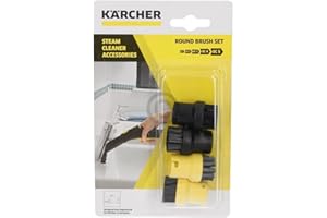 EVENDIX Lot de 4 brosses rondes compatibles avec Kärcher 2.863-264.0 pour nettoyeur vapeur et centrale vapeur