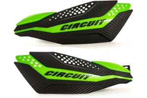 CIRCUIT Equipment PM038-2D7 Dakar Hand Guards - Black/Green