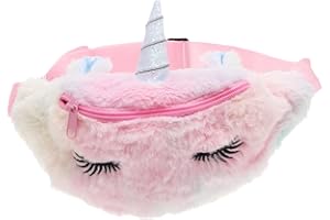 TENDYCOCO Kids Bum Bag Toddler Waist Bag Unicorn Fanny Pack for Kids Faux Fur Purse Girls Belt Bag Cute Unicorn Bag