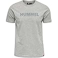 hummel Legacy Round Neck Cotton Rich Half Sleeve Solid Regular fit Cottonpoly T-Shirt for Men Comfortable Soft Breathable Fabric Stretchable for Everyday Use Ideal for Casualwear Grey Melange