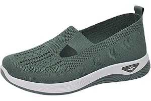 PINTUTU Femme Baskets sans Lacet Confortables Légère Décontracté Élasticité Mesh Respirantes Mode Chaussures de Course Confortables Jogging Formateurs Running Sport Sneakers
