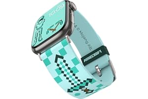 MOBYFOX Minecraft: Smartwatch Armband - Offiziell lizenziert, kompatibel mit jeder Größe und Serie der Apple Watch (Uhr nicht enthalten)