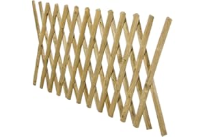 VERDELOOK | Recinzione Estensibile in Legno 250x80 cm, Anche per Decorazione e Arredo Giardino, Traliccio Estensibile per Piante