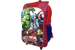 HASBRO Children's Marvel Avengers Character Luggage Deluxe Wheeled Trolley Backpack Suitcase Cabin Bag