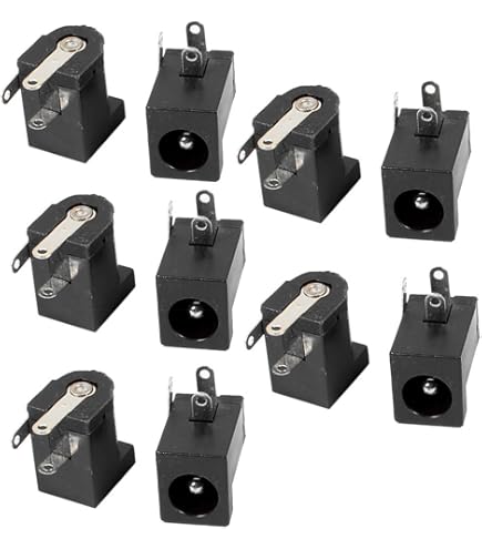 Sourcing Map 15 Stück PCB Montage 5.5mmx2.1mm DC Buchse