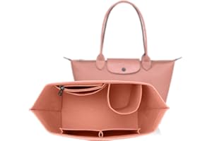 ZOLGINAH Feltro Organizer da Borsa Donna per Borsa Longchamp, Multiuso Di Peso Leggero Organizzatore Borsa Cosmetico Borsa di Deposito (Rosa M)