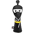 Ninja Golf Club Headcover - Magnetic Closure Premium Leather Driver & Fairway Wood Cover
