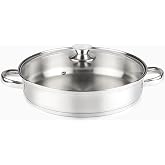 Low saucepan 32 cm diameter, stainless steel 18/10