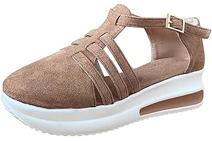 QENGFGHI Sandals Women Dressy Summer 2023 Peep Toe Platform Sandals Shoes Wedges Ankle Buckle Ladies Flip Flops Platform Cusual Fashion Shoes Ladies Strap Sandals Buckle Solid Women's Wedge sandals