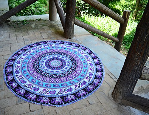 FANGXIN Handwerk Runde Quaste Strandtuch Strand Yoga Matten Handtüche Schal Strandlaken