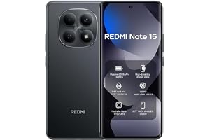 Xiaomi Redmi Note 15 Smartphone 8+256GB,Black,Large 6000mAh Battery | 108MP Camera, 6.77" FHD+ Display, IP64 Water & Dust Resistant–UAE Type Approved
