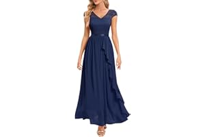 Gardenwed Damen Spitzen Abendkleid Elegant Cocktailkleid Ballkleid Brautjungfernkleider für Hochzeit Lang Abendkleider