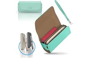 CABLE TECHNOLOGIES Wysokiej jakości etui ze sztucznej skóry kompatybilne z IQOS ILUMA, etui z płótna i skóry PU, organizer, pokrowiec/torebka, akcesoria (zielone)