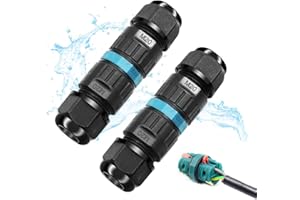 LEIKEDUN Kabelverbinder Wasserdicht IP68,2 Stück 3-Polig Erdkabel Verbinder Abzweigdose für Ø5-12 mm Kabeldurchmesser, Verbindsmuffen Kabelmuffe Verteilerdose Verbindungsbox für Außen Garten Outdoor
