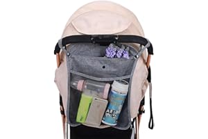 FenFang Sac en Maille pour Poussette, Filet de Rangement Universel Poussette Filet pour Bébé avec Poussette de Landau et Sac de Rangement Suspendu Sac de Rangement, 34 x 30cm